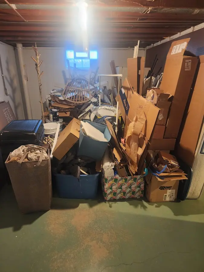 Roll-off dumpster container at job site for 20 Yard Dumpster Rental in Logansport